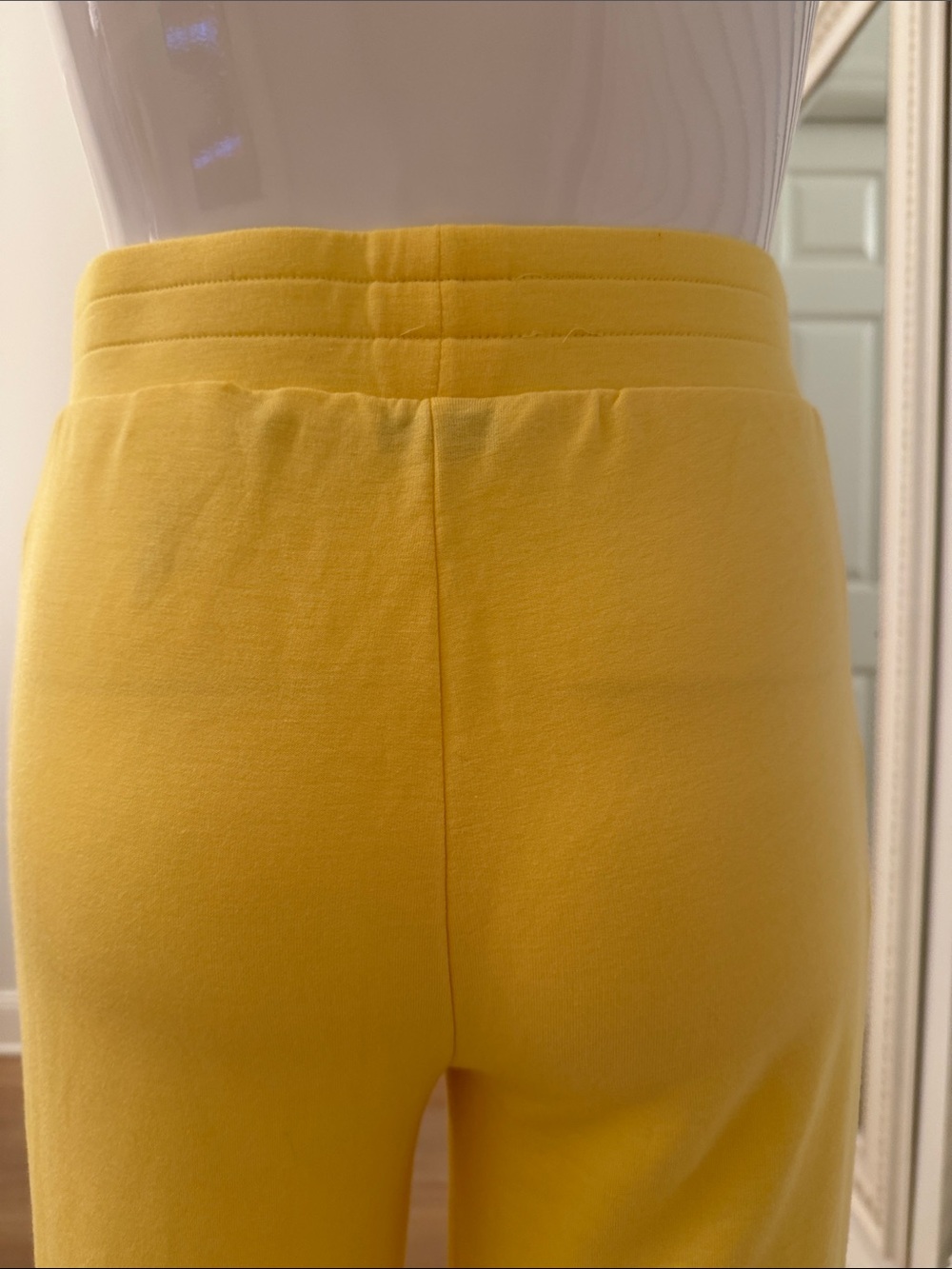 Yellow/Cream striped Women's Knit Pull-On Pants - Picture 8 of 12